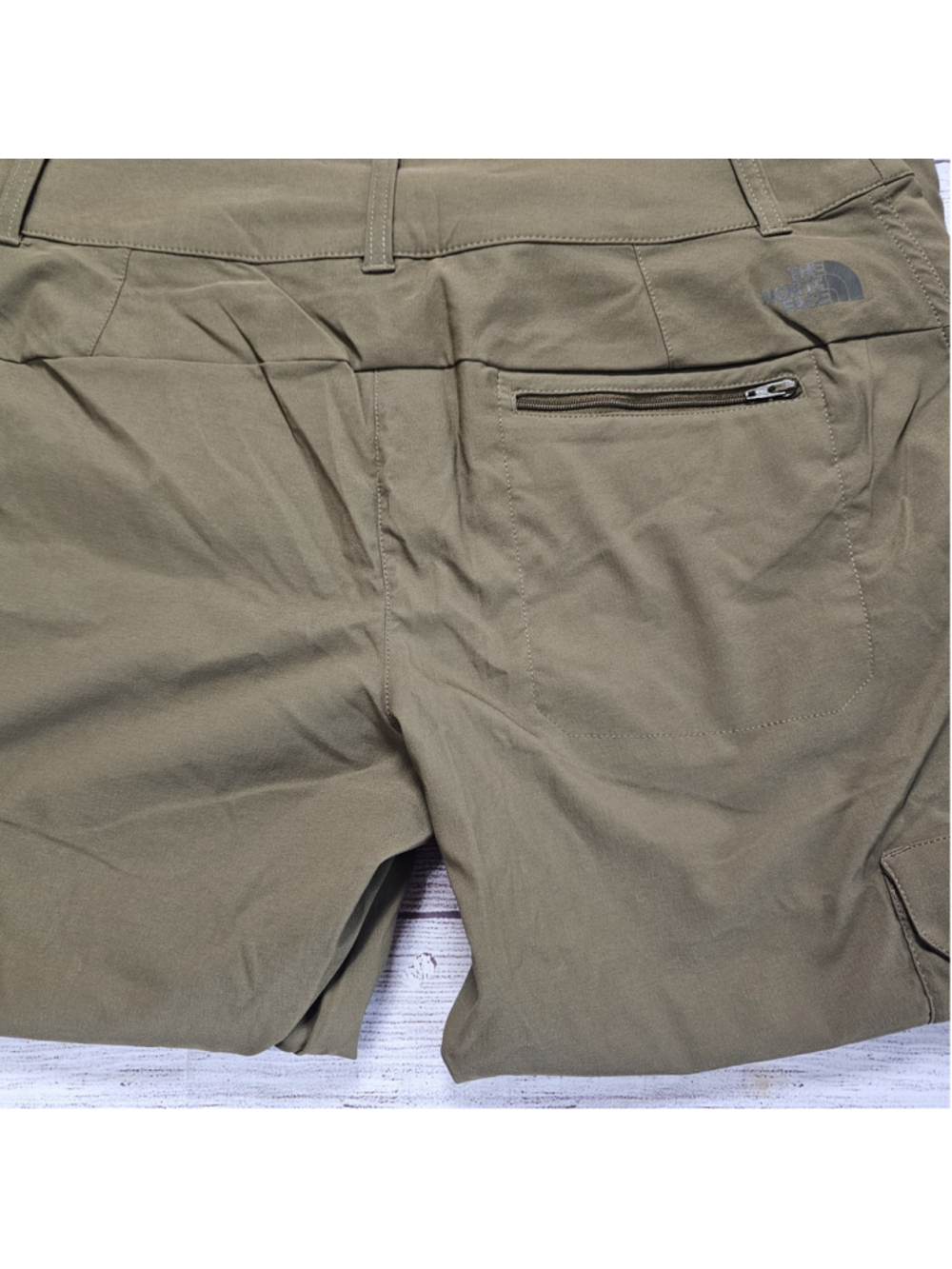 NWT North Face sz 8 short olive green quick dry hiking pants - Picture 8 of 9